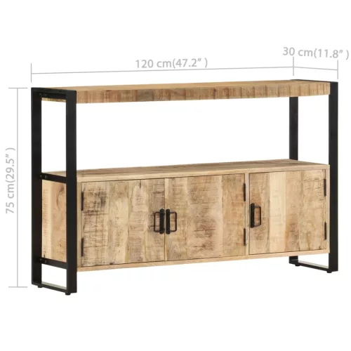  tömör mangófa kisszekrény 120 x 30 x 75 cm