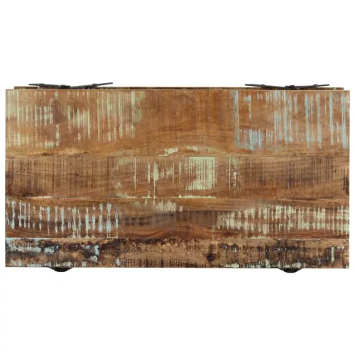  tömör újrahasznosított fa dohányzóasztal 115 x 60 x 40 cm