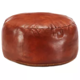  sárgásbarna valódi kecskebőr puff 60 x 30 cm 