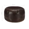  sötétbarna valódi kecskebőr puff 60 x 30 cm 