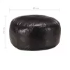  fekete valódi kecskebőr puff 60 x 30 cm 