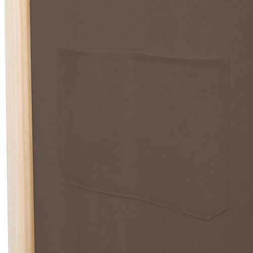  barna 5-paneles szövetparaván 200 x 170 x 4 cm