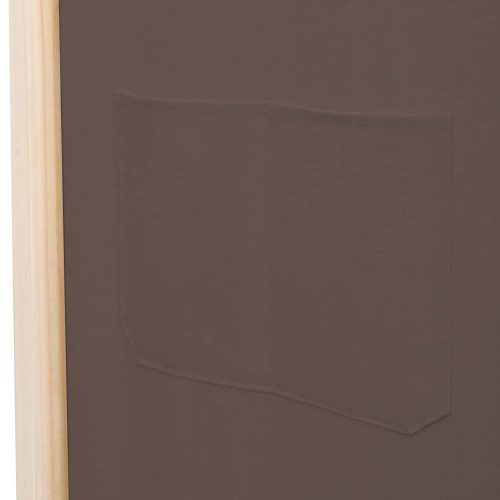  barna 6-paneles szövetparaván 240 x 170 x 4 cm