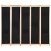  fekete 5-paneles szövetparaván 200 x 170 x 4 cm