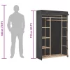  szürke szövet ruhásszekrény 110 x 40 x 170 cm