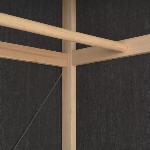  szürke szövet ruhásszekrény 79 x 40 x 170 cm