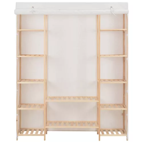  fehér szövet ruhásszekrény 135 x 40 x 170 cm