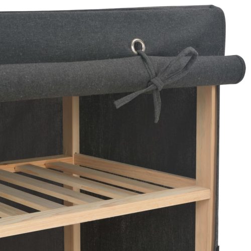  szürke szövet ruhásszekrény 135 x 40 x 170 cm