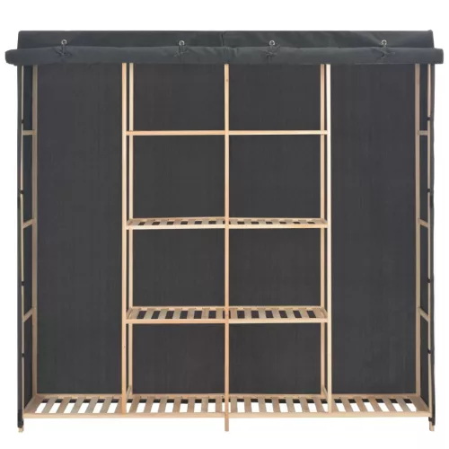 szürke szövet ruhásszekrény 173 x 40 x 170 cm