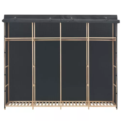  szürke szövet ruhásszekrény 200 x 40 x 170 cm