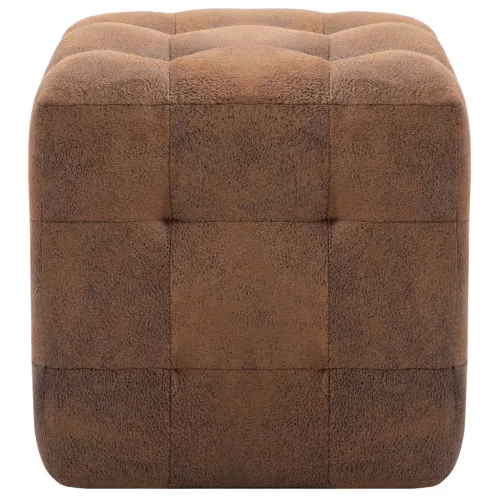  2 db barna művelúr éjjeliszekrény 30 x 30 x 30 cm