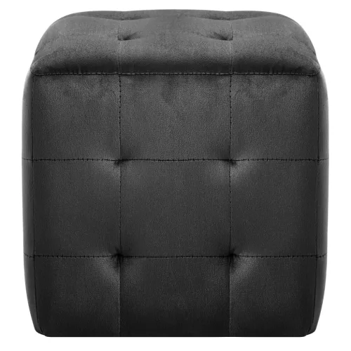  2 db fekete bársony éjjeliszekrény 30 x 30 x 30 cm