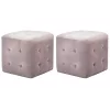  2 db rózsaszín bársony éjjeliszekrény 30 x 30 x 30 cm