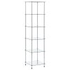  6 szintes átlátszó edzett üveg polc 40 x 40 x 160 cm