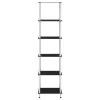  6 szintes fekete edzett üveg polc 40 x 40 x 160 cm