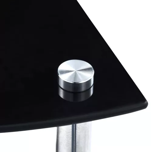  4 szintes fekete edzett üveg polc 30 x 30 x 100 cm