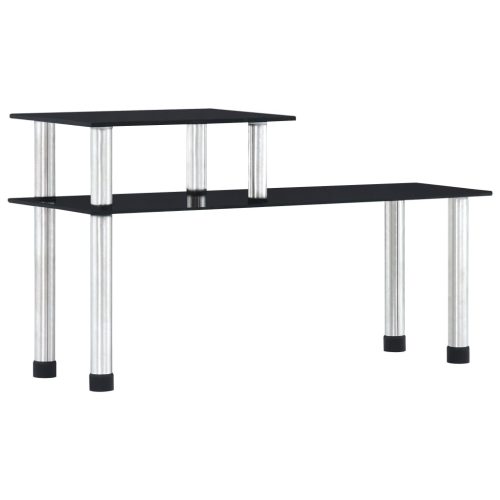  fekete edzett üveg konyhai polc 45 x 16 x 26 cm