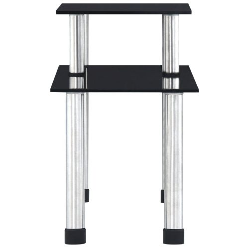  fekete edzett üveg konyhai polc 45 x 16 x 26 cm