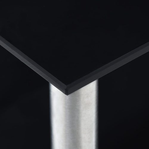  fekete edzett üveg konyhai polc 45 x 16 x 26 cm