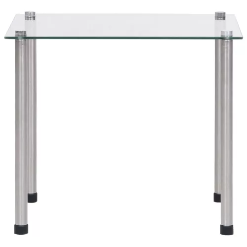  3 db egymásba tolható átlátszó edzett üveg asztal