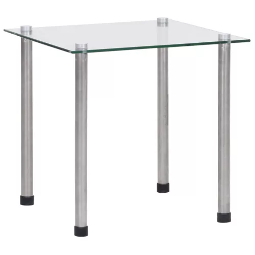  3 db egymásba tolható átlátszó edzett üveg asztal