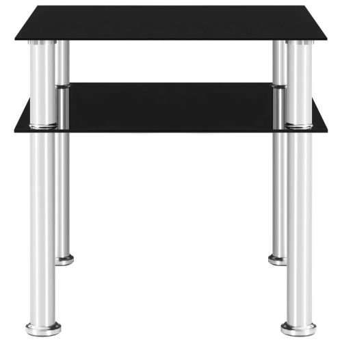  fekete edzett üveg kisasztal 45 x 50 x 45 cm