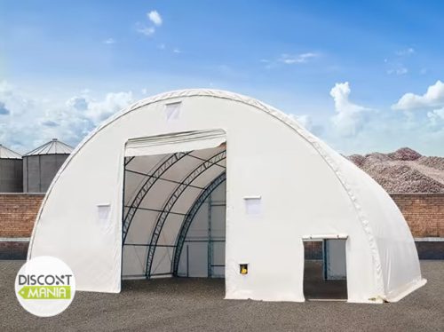 TP HIGHLANDER 12,2x12m extra erősített ipari sátorcsarnok / mezőgazdasági sátor tűzálló PRIMEtex 2300 ponyvával