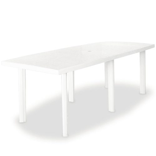 VID műanyag kerti asztal fehér210 x 96 x 72 cm