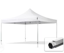   Professional összecsukható sátrak PROFESSIONAL 400g/m2 ponyvával, alumínium szerkezettel, oldalfal nélkül - 4x4m fehér