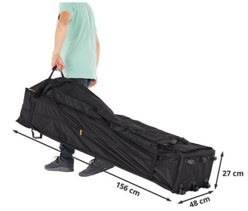 TP 3x6m összecsukható 800N alumínium pavilon, 4 db oldalfallal, ablak nélkül - fehér