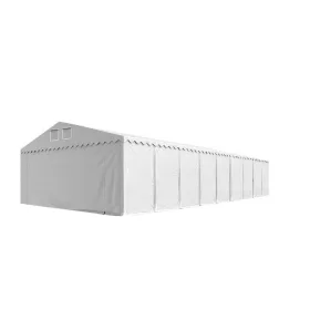   TP Professional 4x18m 2,6m oldalmagas raktársátor PVC 800 ponyvával, fehér