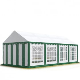   TP 3x8m erősített rendezvénysátor, PVC 750 - fehér-zöld