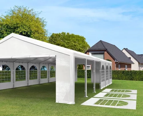 TP 5x8m standard rendezvénysátor, PE 450 - fehér