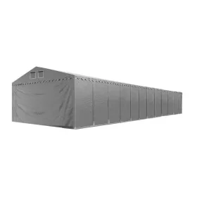   TP Professional 4x24m 2,6m oldalmagas raktársátor PVC 800 ponyvával, szürke