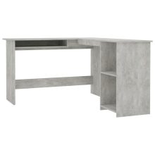   VID betonszürke forgácslap L-alakú sarok-íróasztal 120x140x75 cm