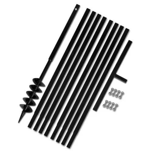 Föld Fúró 100 mm Fogantyú Hosszabbító Csö 9 m Acél 