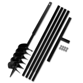 Föld Fúró 150 mm Fogantyú Hosszabbító Csö 5 m Acél 