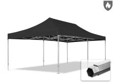   Professional összecsukható sátor PROFESSIONAL 620g/m2 tűzálló ponyvával, alumínium szerkezettel, oldalfalak nélkül, 4x8 fekete