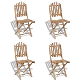  4 db összecsukható kültéri bambusz szék