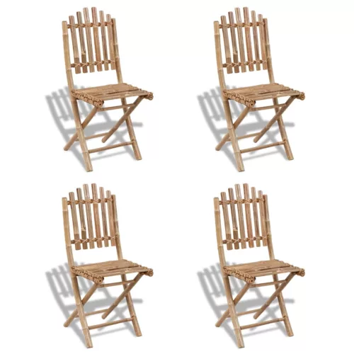  4 db összecsukható kültéri bambusz szék