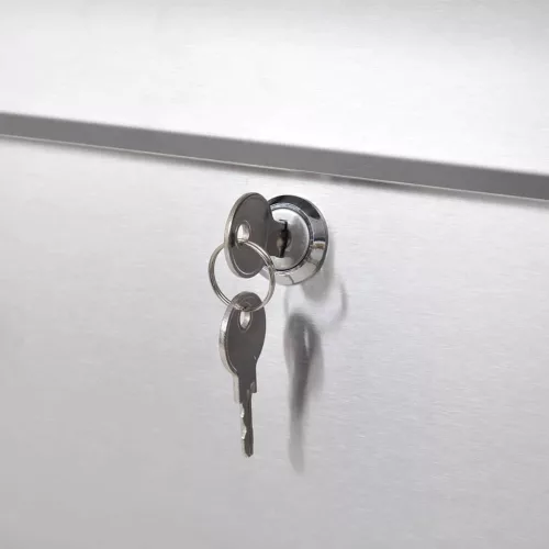  rozsdamentes acél dupla postaláda állványon 