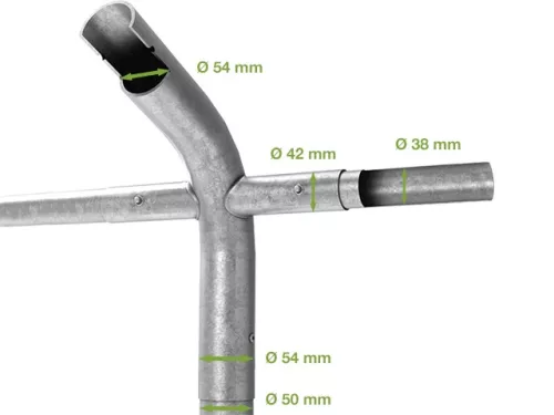 TP Professional 6x30m 2,6m oldalmagas raktársátor nehezen éghető PVC 1400 ponyvával, fehér