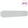  15 db galvanizált acél gyepkerítés 100 x 20 cm