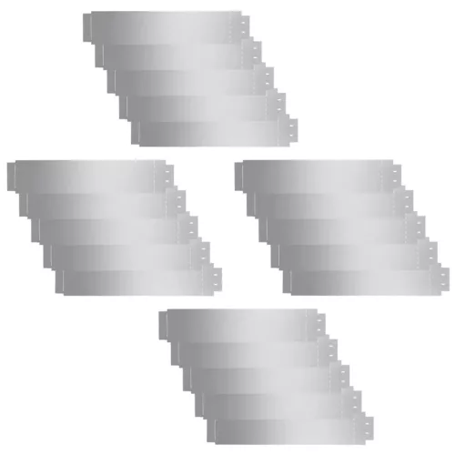  20 db galvanizált acél gyepkerítés 100 x 20 cm