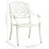 VID 2 db öntött alumínium kerti szék - fehér