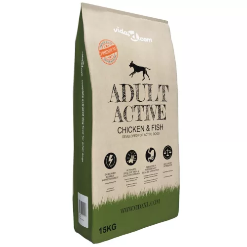  2 db „Adult Active Chicken & Fish” prémium száraz kutyatáp 30kg
