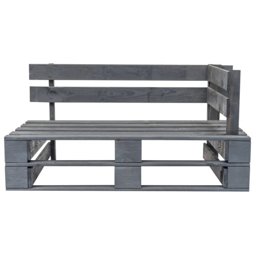  fenyőfa kerti raklapkanapé piros párnákkal