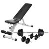  edzőpad egykezes és kétkezes súlyzókészlettel 60,5 kg