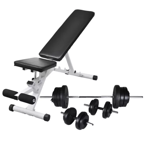  edzőpad egykezes és kétkezes súlyzókészlettel 60,5 kg