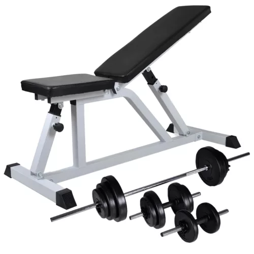  edzőpad egykezes és kétkezes súlyzókészlettel 30,5 kg